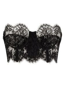 Dolce & Gabbana corset en dentelle à encolure cœur - Noir