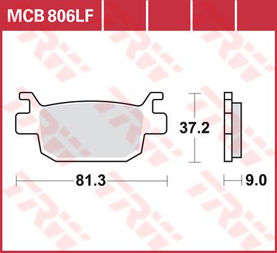 TRW Remblokken, en remschoenen voor de moto, MCB806 Allround organisch