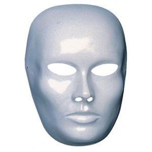 Wit heren gezicht masker   -