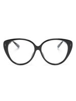 Linda Farrow round-frame acetate glasses - Noir