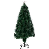 Fiber optic kerstboom- sterren led lampjes en piek - 60 cm - 8 functies - kunstboom - thumbnail