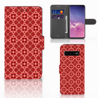 Samsung Galaxy S10 Telefoon Hoesje Batik Rood