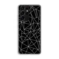 Geometrische lijnen wit: Samsung Galaxy S21 Ultra Transparant Hoesje