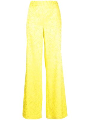 P.A.R.O.S.H. pantalon à motif en jacquard - Jaune