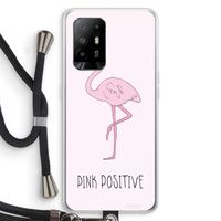 Pink positive: Oppo A95 5G Transparant Hoesje met koord
