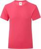 Fruit Of The Loom F131K Girls Iconic T - Fuchsia - 128