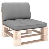 VidaXL Palletkussens 2 st stof grijs