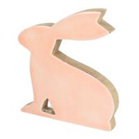 Figuur haas roze 21 cm | 6 stuks