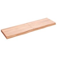 vidaXL Tafelblad 140x40x(2-6)cm behandeld massief eikenhout lichtbruin