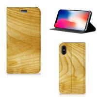 Apple iPhone X | Xs Book | Wallet Case | Licht Hout