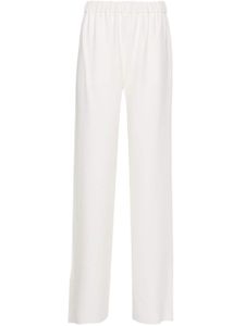 Valentino Garavani pantalon en soie à coupe ample - Blanc