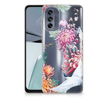 Motorola Moto G62 5G TPU Hoesje Bird Flowers - thumbnail