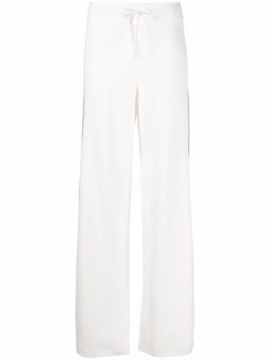 Tommy Hilfiger pantalon en maille à bande contrastante - Blanc