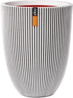 Capi nature groove nl elegant laag bloempot 46x58 cm ivoor