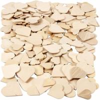 Hobby/knutsel Mozaiek hartjes - 60x - DIY - hout - diverse maten 18-30 mm