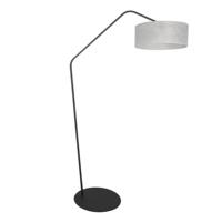 Steinhauer VloerlampZig-Zag zwart met wit transparante kap Ø 40cm - 4243ZW