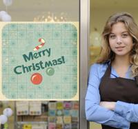 Sticker kerst merry christmas