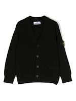 Stone Island Junior cardigan à patch logo - Noir - thumbnail