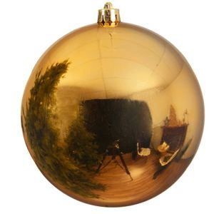 Grote raam/deur/kerstboom decoratie gouden kerstballen 20 cm glans - Kerstbal