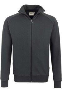 HAKRO 606 Comfort Fit Sweatjacket antraciet, Effen