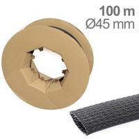 TRU COMPONENTS TC-12352564 T24CA044 Gevlochten slang Zwart Polyester 35 tot 75.5 mm 100 m