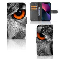 iPhone 13 Mini | Telefoonhoesje | Met pasjeshouder | Uil