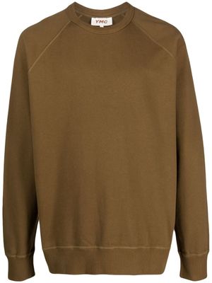 YMC sweat Shrank à manches raglan - Vert