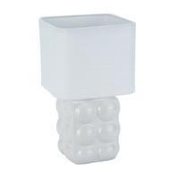 Bureaulamp Versa Wit Linnen Keramisch 16 x 29 cm