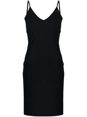 Jil Sander robe courte à col v - Noir
