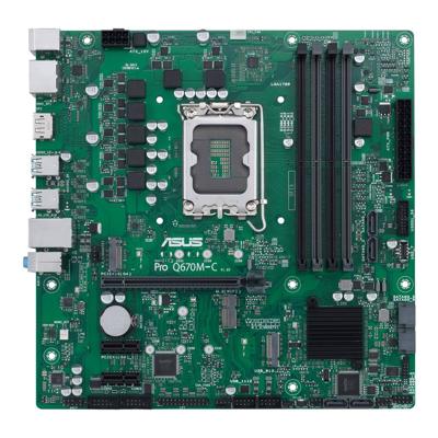 Asustek Computer PRO Q670M-C-CSM Moederbord Socket Intel LGA 1700 Vormfactor Micro-ATX Moederbord chipset Intel® Q670