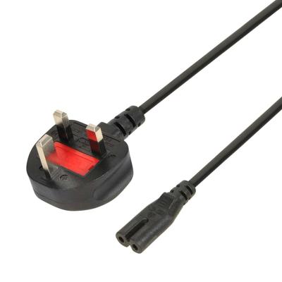 iBOX Euro 2-pins voedingskabel Audio-RTV VDE 1,8 m UK-stekker
