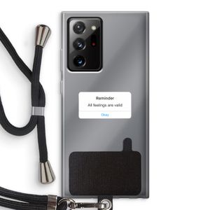 Reminder: Samsung Galaxy Note 20 Ultra / Note 20 Ultra 5G Transparant Hoesje met koord
