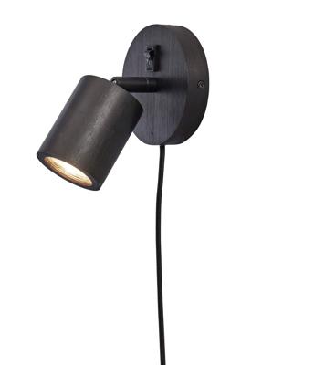 Wandlamp Java - Bamboe Zwart - Ø12cm