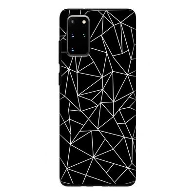 Geometrische lijnen wit: Samsung Galaxy S20 Plus Tough Case