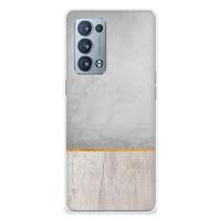 OPPO Reno 6 Pro Plus 5G | Bumper Hoesje | Wood Concrete