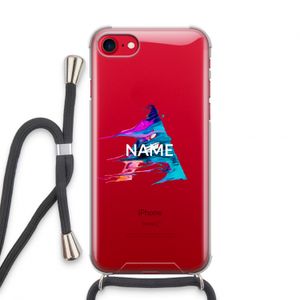 Abstract Spectrum: iPhone SE 2020 Transparant Hoesje met koord