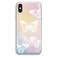 White butterfly: iPhone XS Max Transparant Hoesje