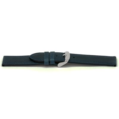 Horlogeband Universeel I629 Leder Blauw 24mm