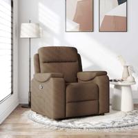 Fauteuil verstelbaar stof bruin