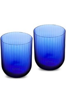 Dolce & Gabbana lot de 2 verres Murano soufflés à la main - Bleu