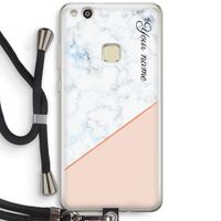 Marmer in stijl: Huawei Ascend P10 Lite Transparant Hoesje met koord