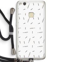 Hipster stripes: Huawei Ascend P10 Lite Transparant Hoesje met koord
