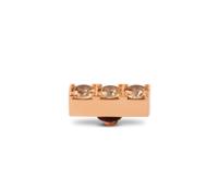 Melano Twisted Triple CZ Steentje Champagne | Rosé
