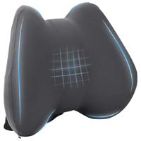 VidaXL Rugkussen met kussen grijs 40 x 32 x 14 cm polyester