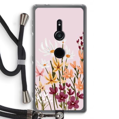 Painted wildflowers: Sony Xperia XZ2 Transparant Hoesje met koord