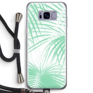 Palmbladeren: Samsung Galaxy S8 Plus Transparant Hoesje met koord