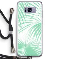 Palmbladeren: Samsung Galaxy S8 Plus Transparant Hoesje met koord