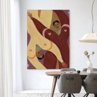 Urban Cotton Wandkleed 'Stargazing' 145 x 190cm in Frame - black