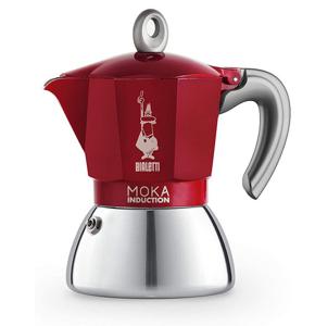 Bialetti New Moka Induction koffiezetapparaat - rood/zwart/grijs - 6 kopjes