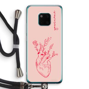 Blooming Heart: Huawei Mate 20 Pro Transparant Hoesje met koord